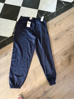 BDG Navy Elastic-Waist Jogger Sweatpants